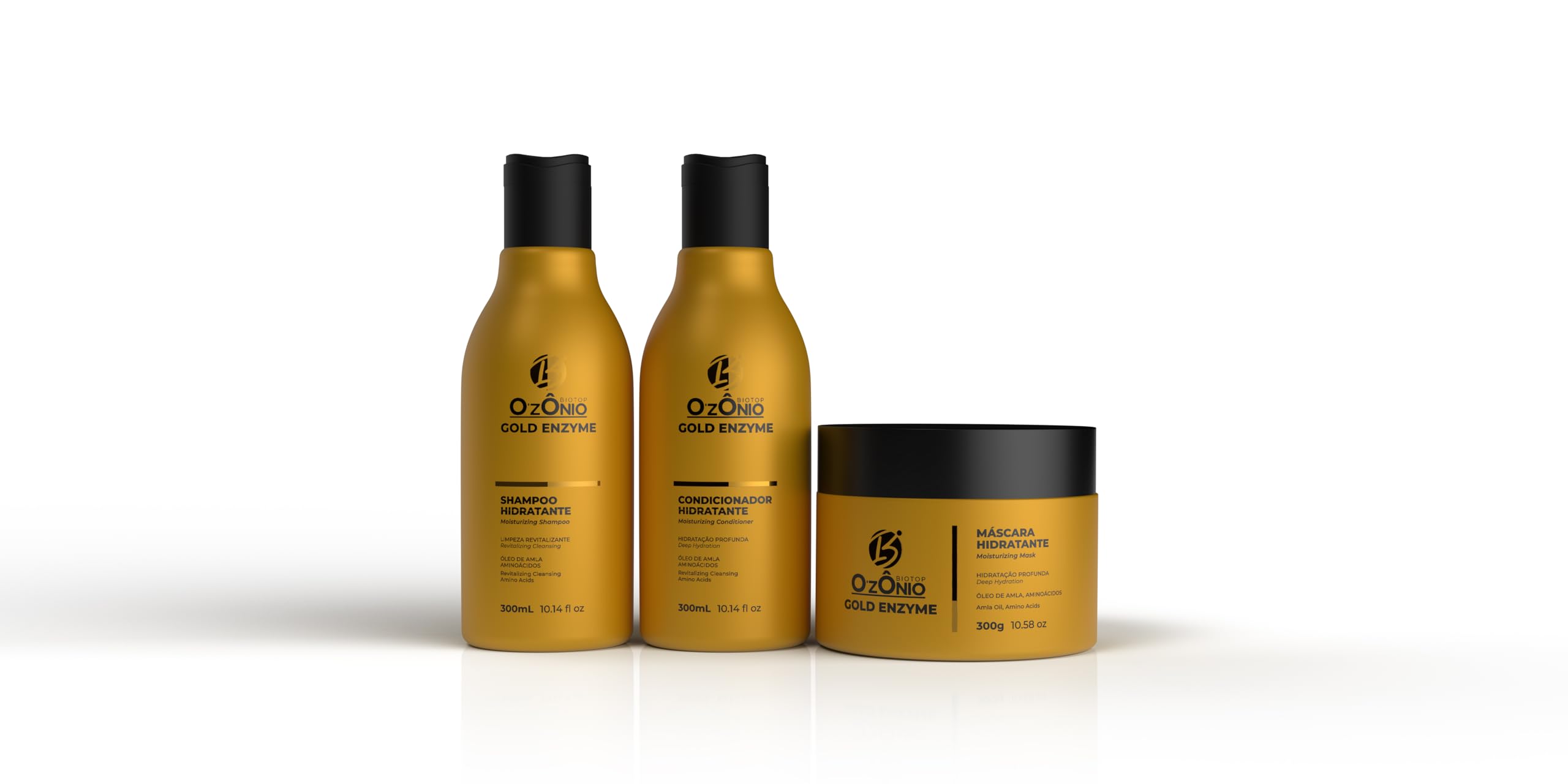 Kit BIOTOP Ozonio Gold Enzyme 3 Passos Shampoo + Condicionador +