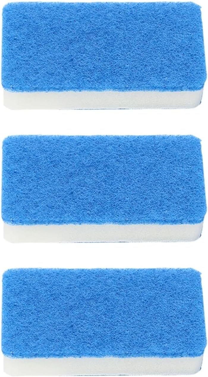 Long Handle Aquarium Glass Cleaner, 180° Adjustable Double-Sided Sponge Brush, Algae Scrubber for Fish Tank Window Cleaning(Square Brush)