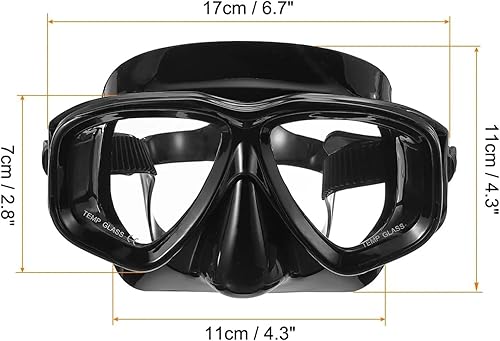 Miniatura 2 de Máscara de buceo para miopía, grados de miopía para ojos izquierdos y derechos, lente templada, antivaho