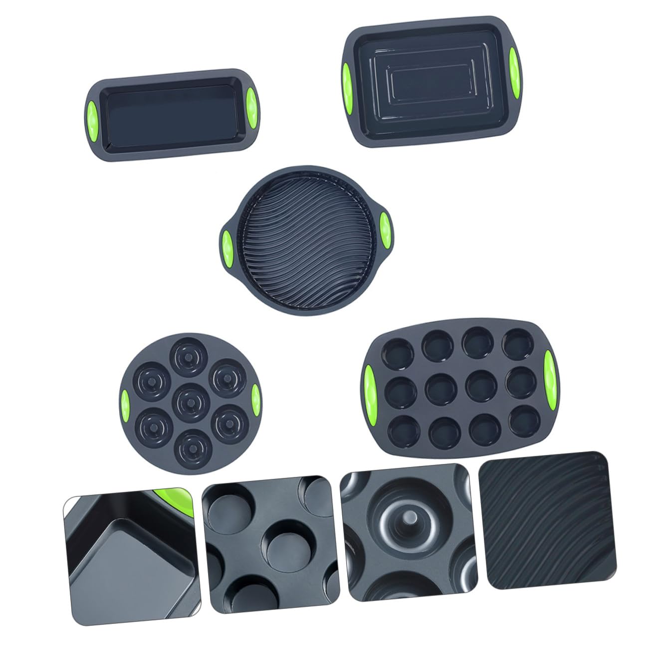 Molde para Hornear Pasteles y Pan Kit de 5 Piezas de Silicona Resistentes a Altas Temperaturas para Cocina y Repostería