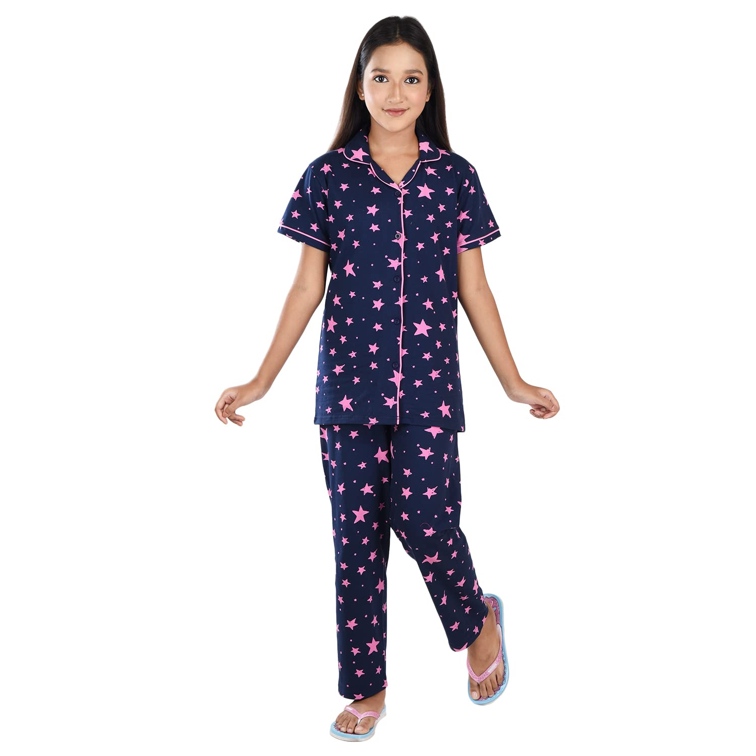 Girls Cotton Nightsuit Set