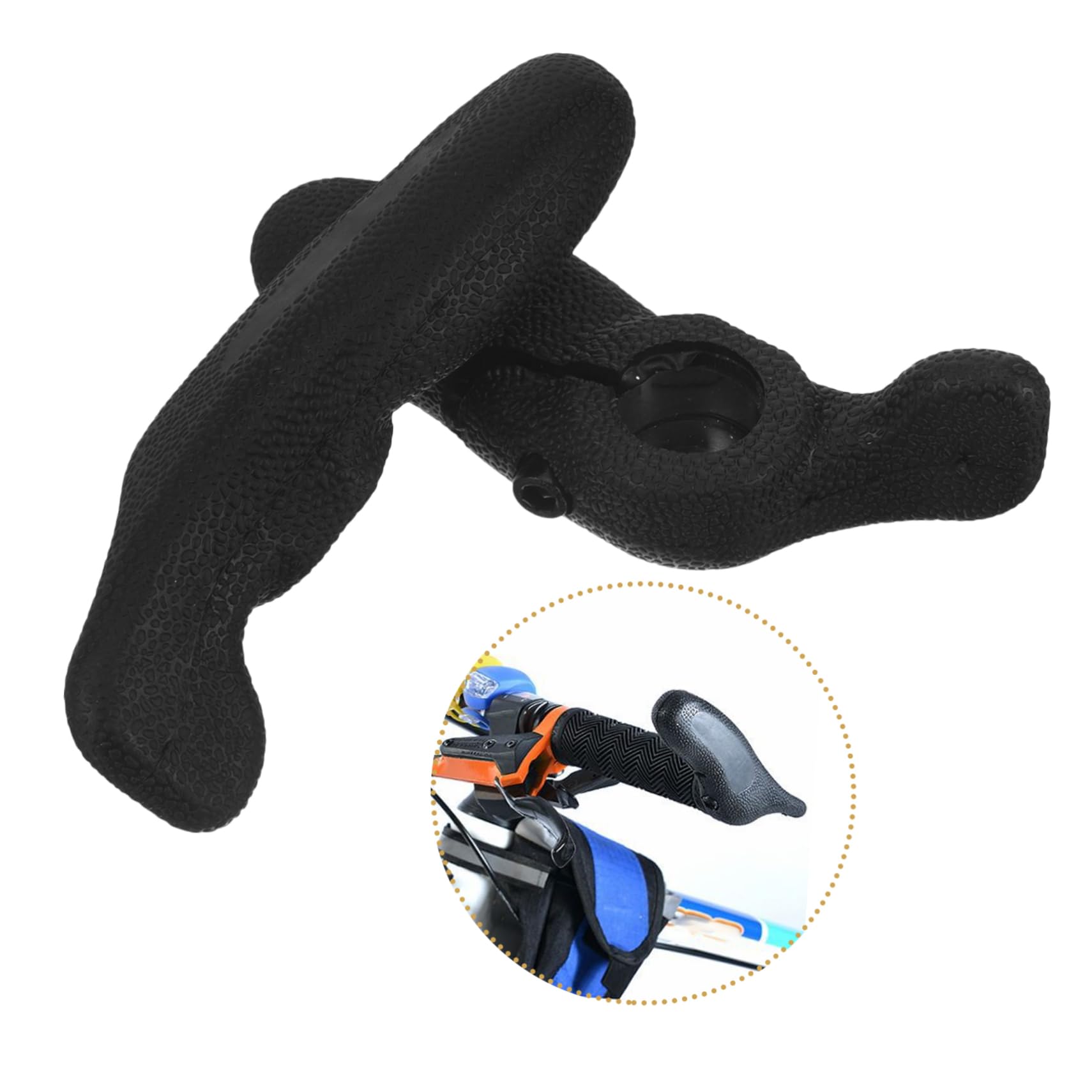 Toyvian Guidon de vélo de Montagne poignées Accessoires de vélo Guidon pour vélo Grip de vélo de Montagne poignée de Guidon de vélo Guidon à vélo poignée de vélo Caoutchouc Noir