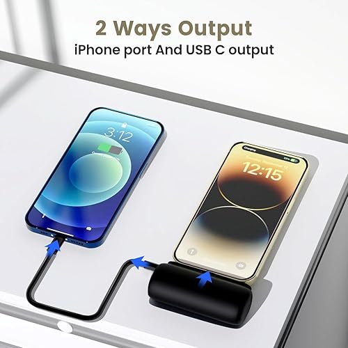 Miniatura 5 de HUAENG Portable Charger for iPhone, 5500mAh Plug in Ultra-Compact Power Bank Small Battery Pack Phone Charger Compatible with iPhone 14 13 12 11 Pro