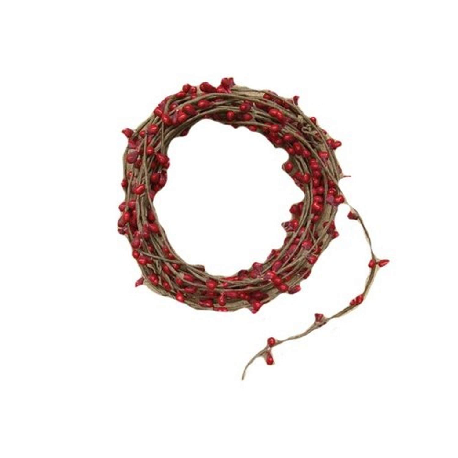 CWI Gifts Pip Berry Guirnalda de Cuerda, 18 pies, Color Rojo