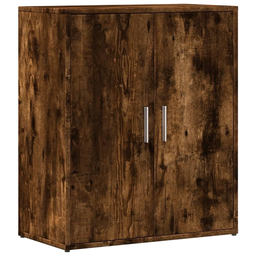 vidaXL Sideboard, Storage Cabinet for Living Room, Cupboard with Storage, Buffet, Side Cabinet Highboard, Modern Style, Smoked Oak Engineered Wood