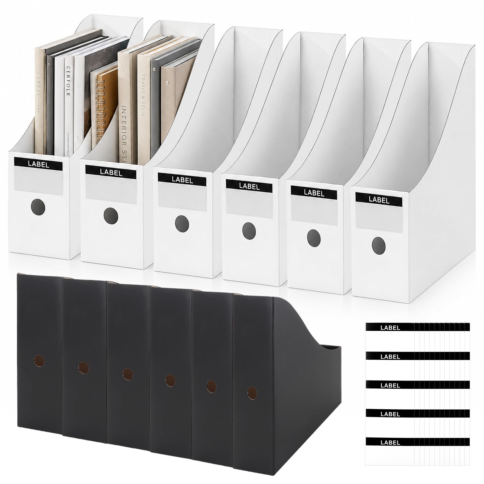 ZOFUN 16 Pcs Magazine File Holders 26 x 27 x 9 cm