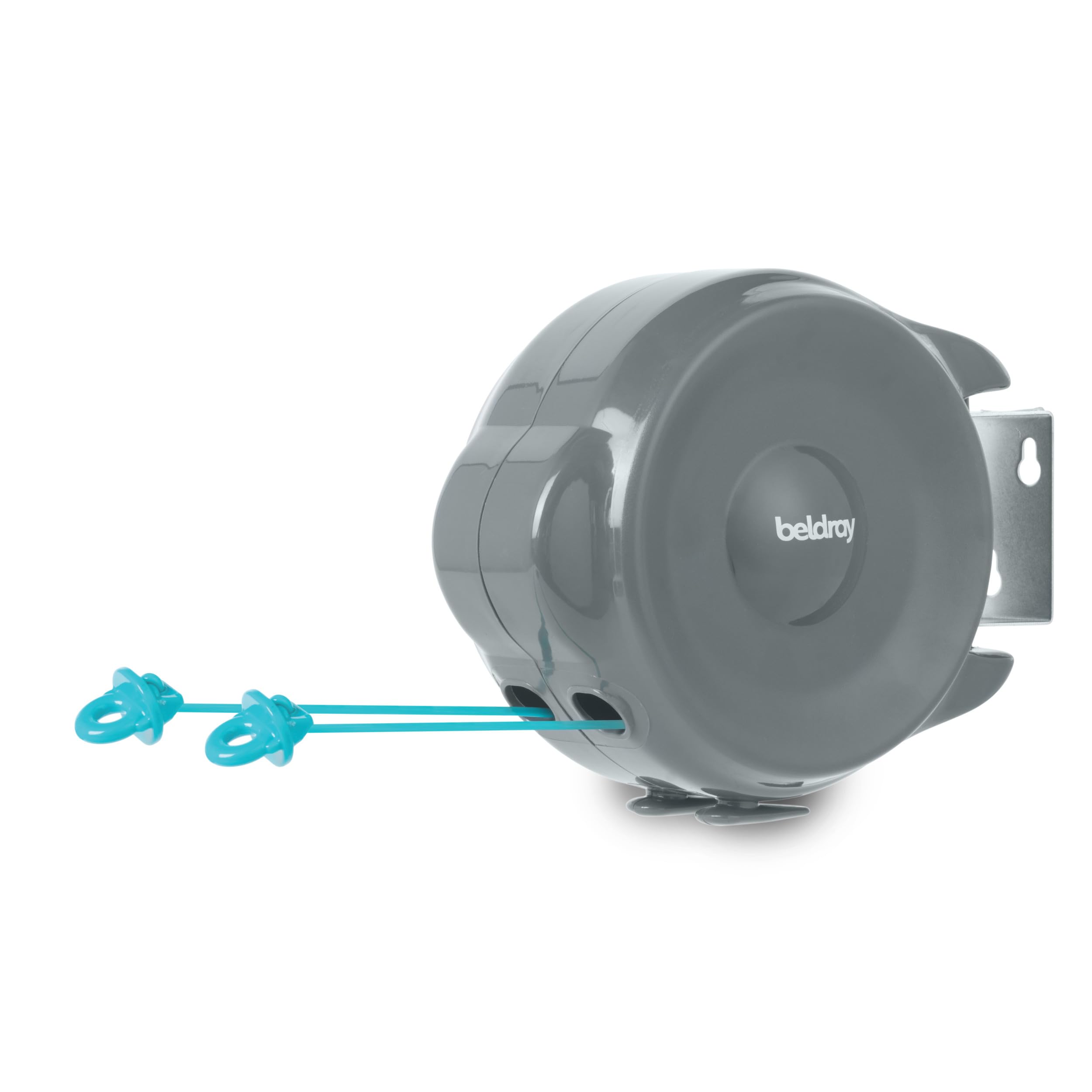 Beldray Retractable Clothesline – 30 Metre Drying Space, Anti-Slack Hook, Pivoting Wall Bracket, Multidirectional Washing Line, Space-Saving, Taut and Secure, LA035822FEU7