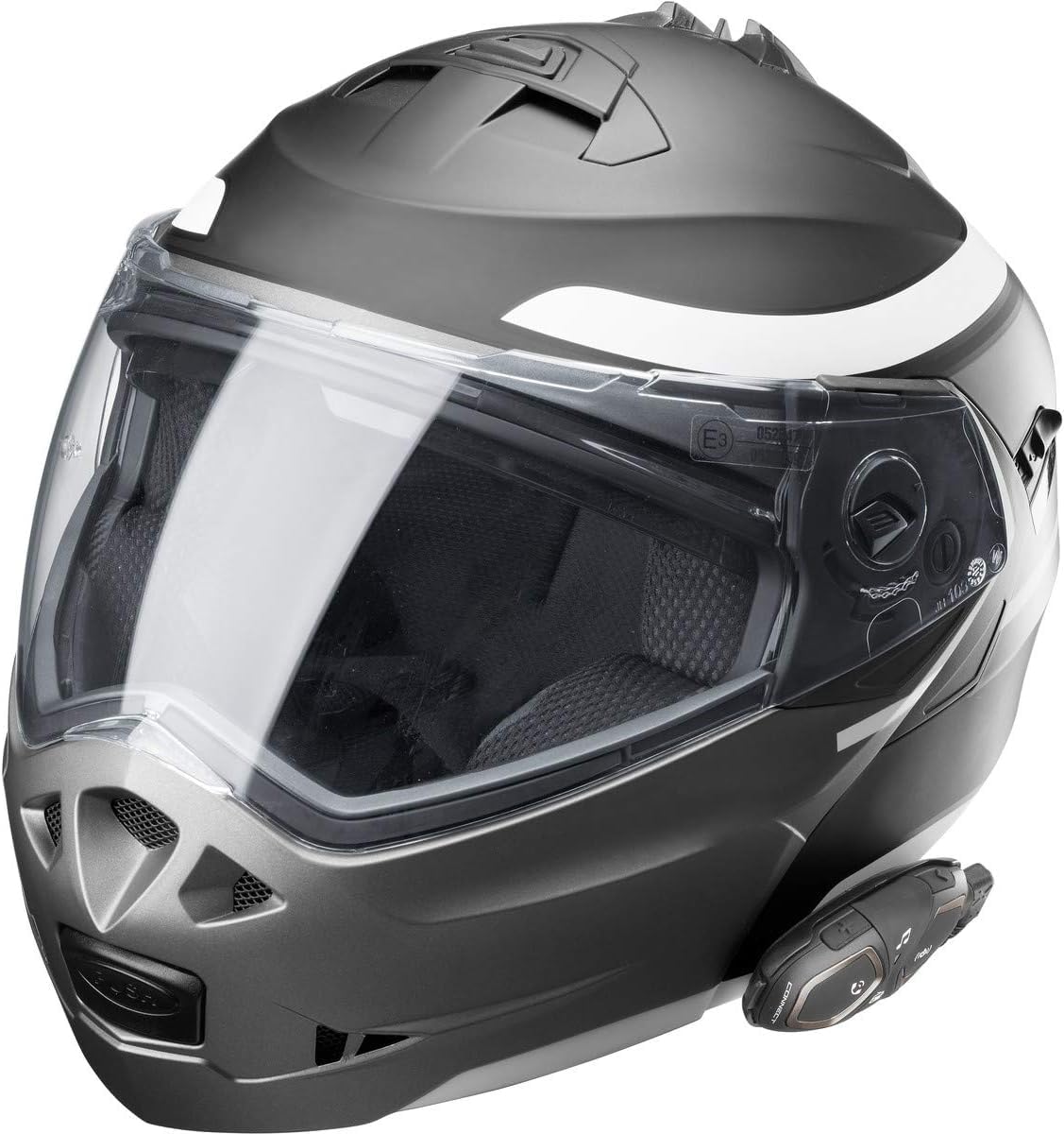 INTERPHONE CONNECT HD - Doppio - Interfono Casco Moto Auricolari Stereo Alta Fedeltà 40mm, Uso Pilota - Pilota, Distanza 300 Mt, Autonomia 12 Ore, Radio, GPS, TFT, Impermeabile IPX67