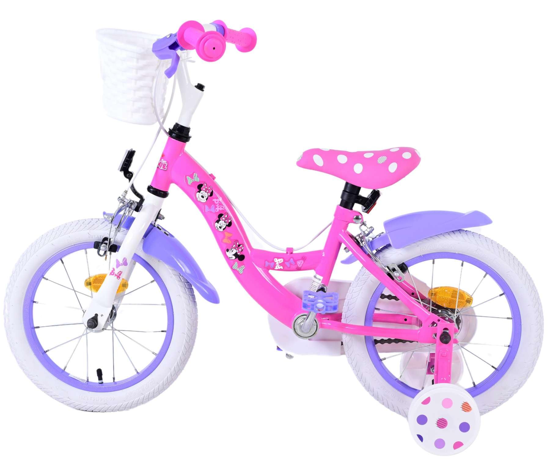Disney Minnie Cutest Ever Vélo pour enfant 14" Rose – Sécurité et confort avec roues latérales amovibles et panier