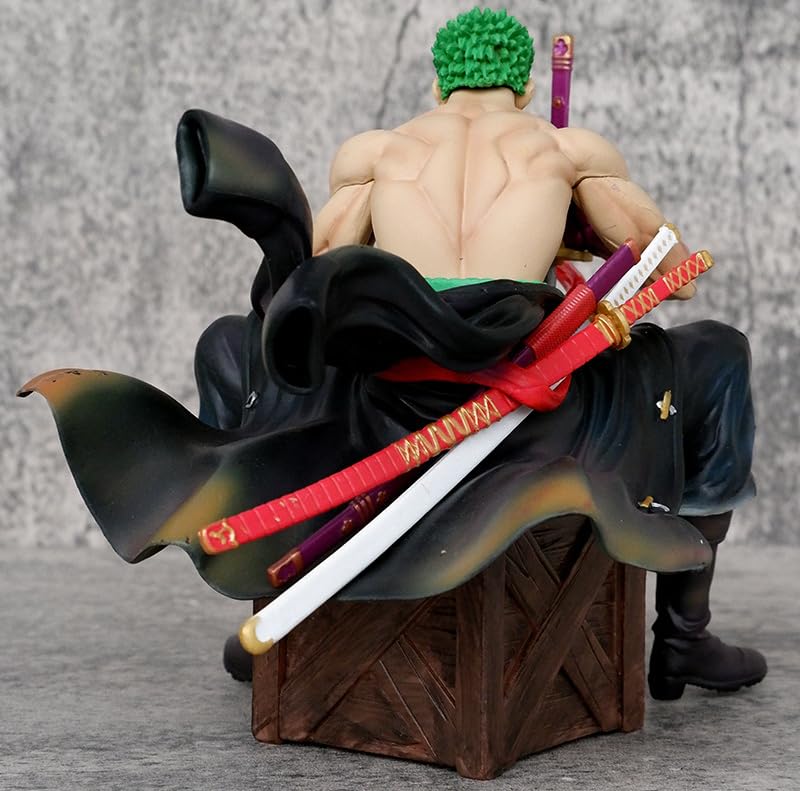 Amazon | 14cm 着席ロロノア・ゾロアニメフィギュア-ワンピース