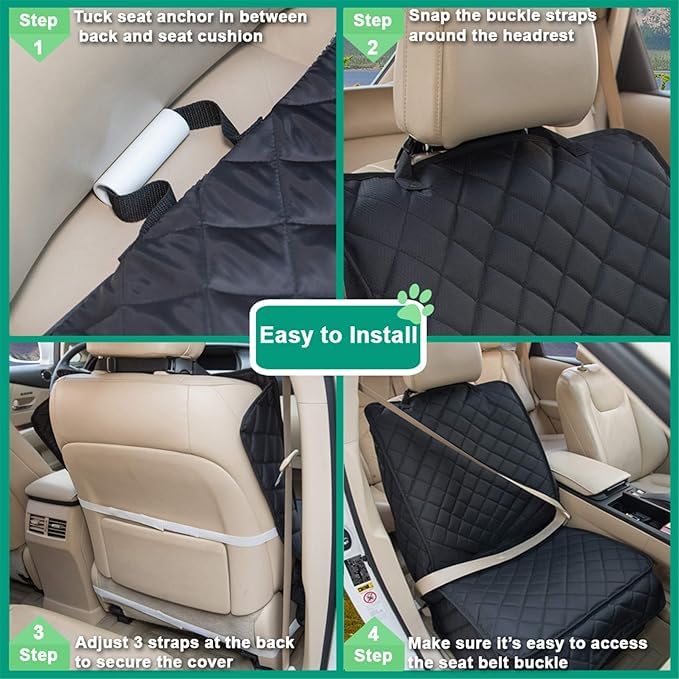 Image of Dog car seat Cover (Orange, Frount Car Seat Cover)