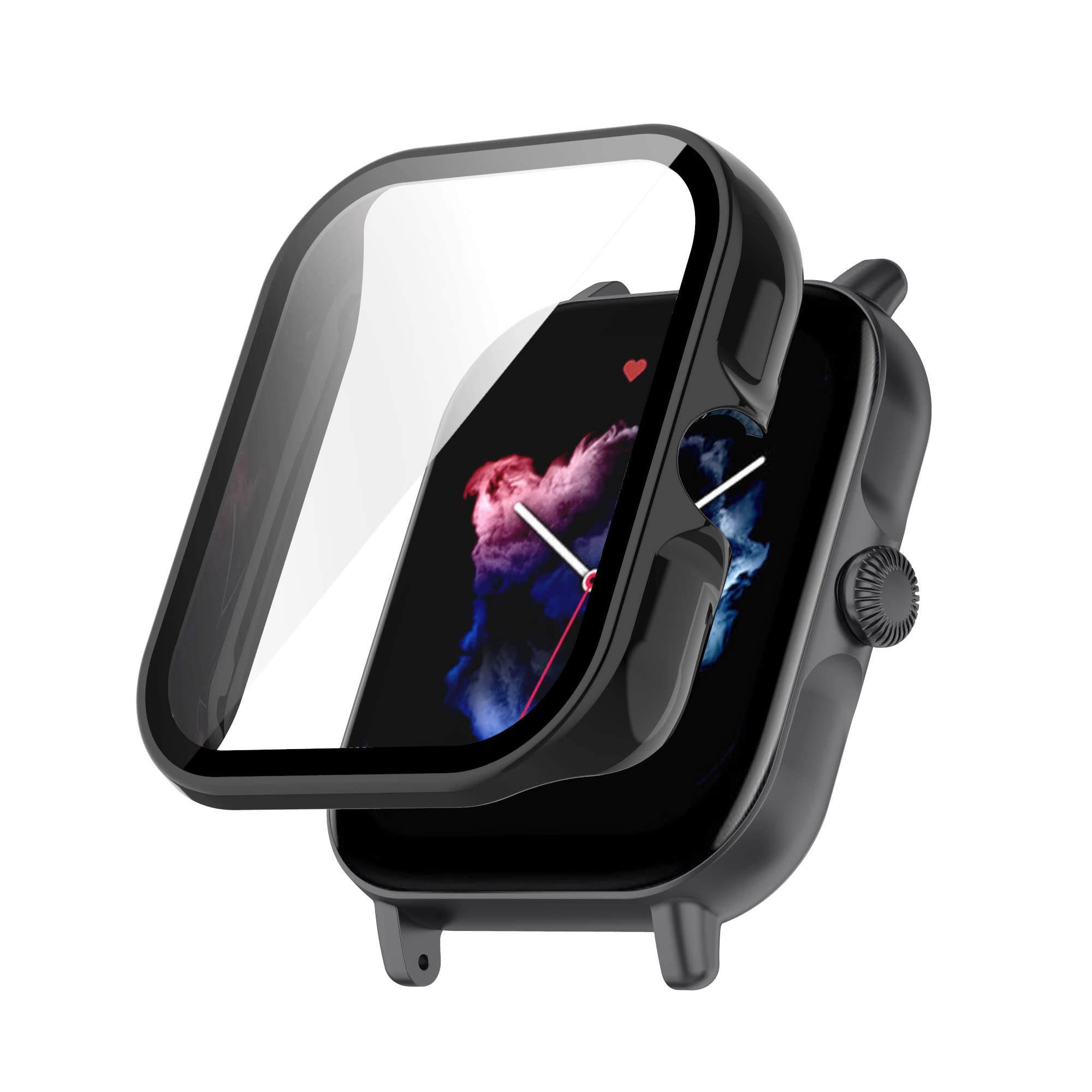 RuenTech Custodia Completa Con Pellicola TPU Per Amazfit GTR 3 / GTR 3 Pro – Cover Flessibile, Protezione Totale, 3 Colori (Nero, Rosa Oro, Blu) - 2