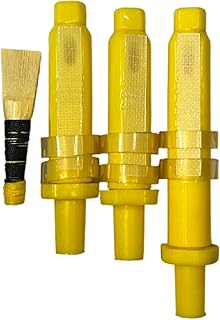 Highland Bagpipe Synthetic Drones with Free Cane Reed | 4 Pieces Drone Set for Easy Tuning | Bapipes Accessories (Yellow)