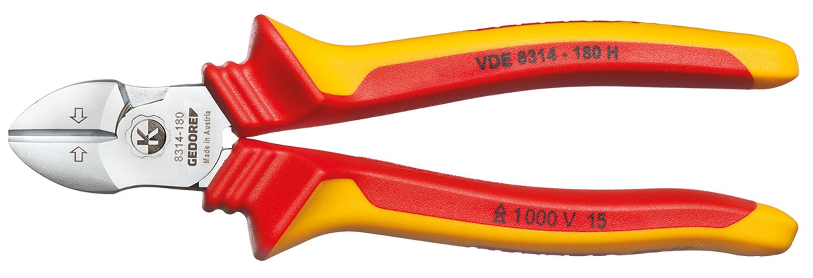 Alicate de corte diagonal VDE con aislamiento de cubierta 180 mm