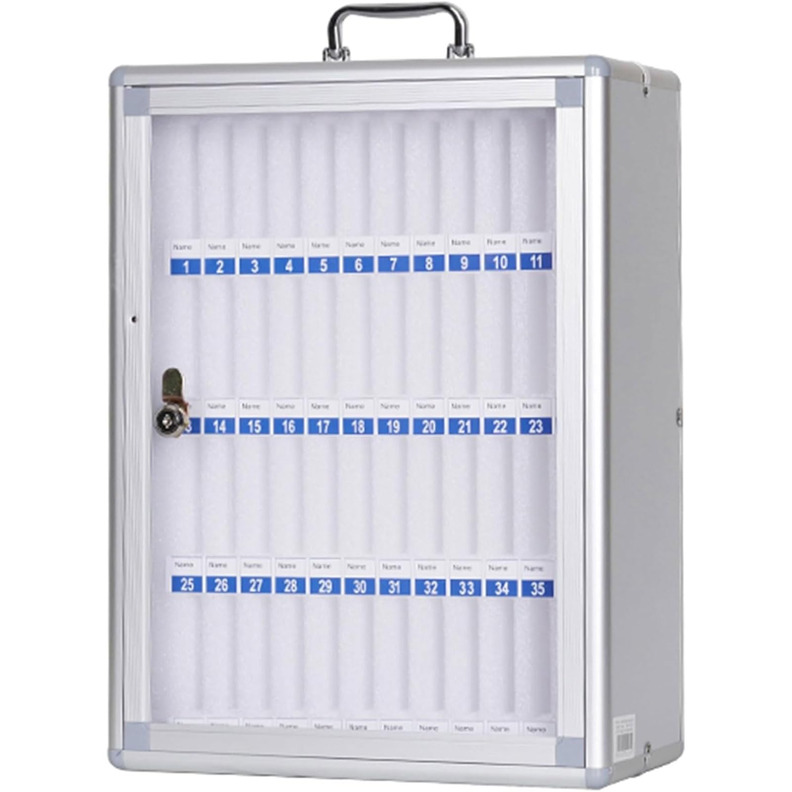 Genérico Armario de Aluminio para teléfono, con Compartimentos, Tirador y Cerradura, 37x19x50cm (A 37 * 19 * 50cm)