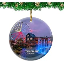 Pigeon Forge Tennessee USA Christmas Ornament Travel Souvenir Personalized Christmas Tree Pendant Hanging Decoration