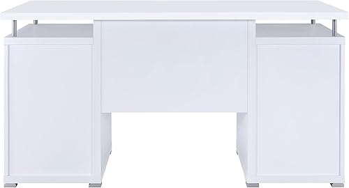 Miniatura 8 de Escritorio para computadora, Madera, Blanco crudo Blanco,Capuccino,https://www.amazon.com/dp/undefined