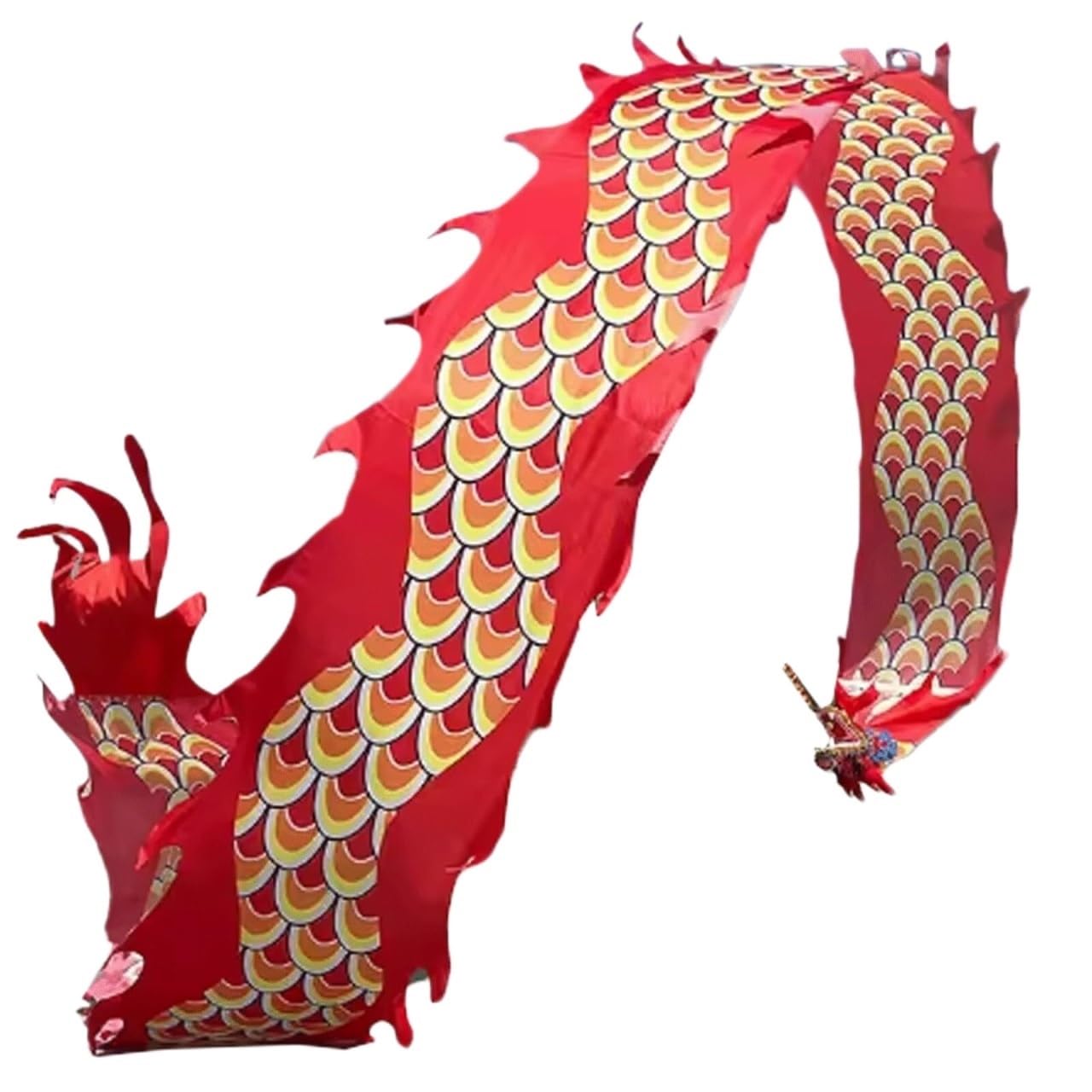Drago Cinese per Feste Nastro Streamer Drago Puntelli Dragon Dance Altalena Fitness Cintura del Spettacoli Prop Feste Cinesi in Italia(Rot,8M)
