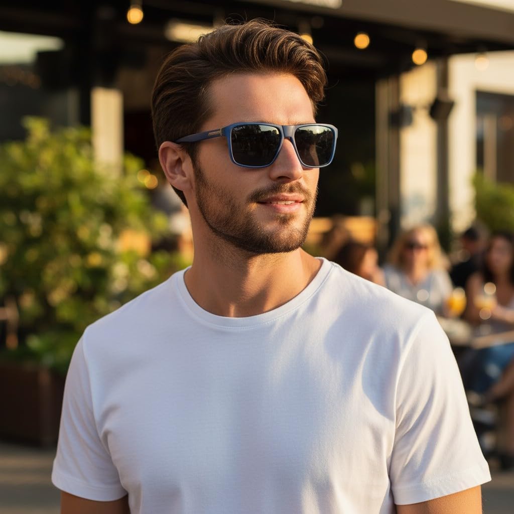 Óculos de Sol Casual Polarizado Masculino Polo London Club, Lente UV400 Kit contém Case Couro ECO Óculos de Sol Casual Polarizado Masculino Polo London Club, Lente UV400 Kit contém Case Couro ECO