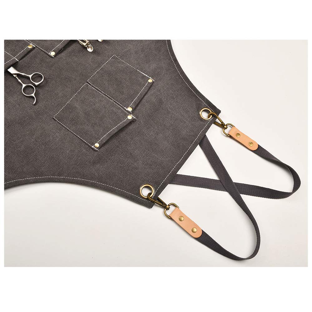 Grembiule Da Lavoro Per Uomo Donna Grembiuli Con Pettorina Con Tasche Porta Attrezzi Grembiule Da Barbecue Cinghie Incrociate Grembiuli Da Cucina Impermeabili Grembiuli Per Utensili