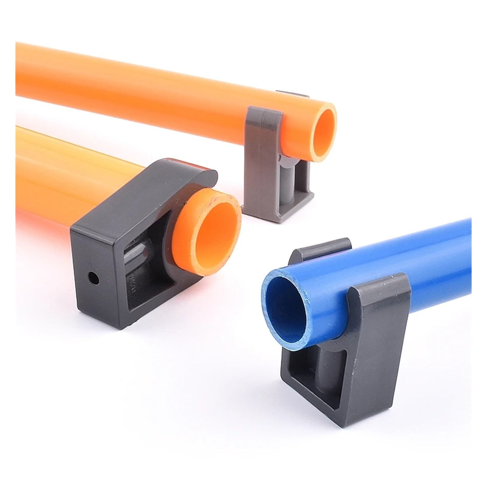 Plastikowe klipsy do węży 1/5/20 szt. Plastikowy zacisk w kształcie litery U UPVC do rur wodnych w akwarium(Dark Color 20mm,20Pcs)