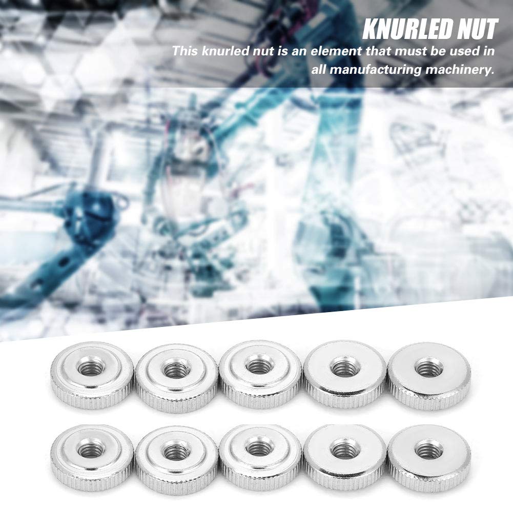 Pwshymi M4 M5 M6 M8 M10 Handle Nut, 10PCS Gb807 Knurled Thumb Nuts, Multiple for Fastening Parts (M5(10pcs))