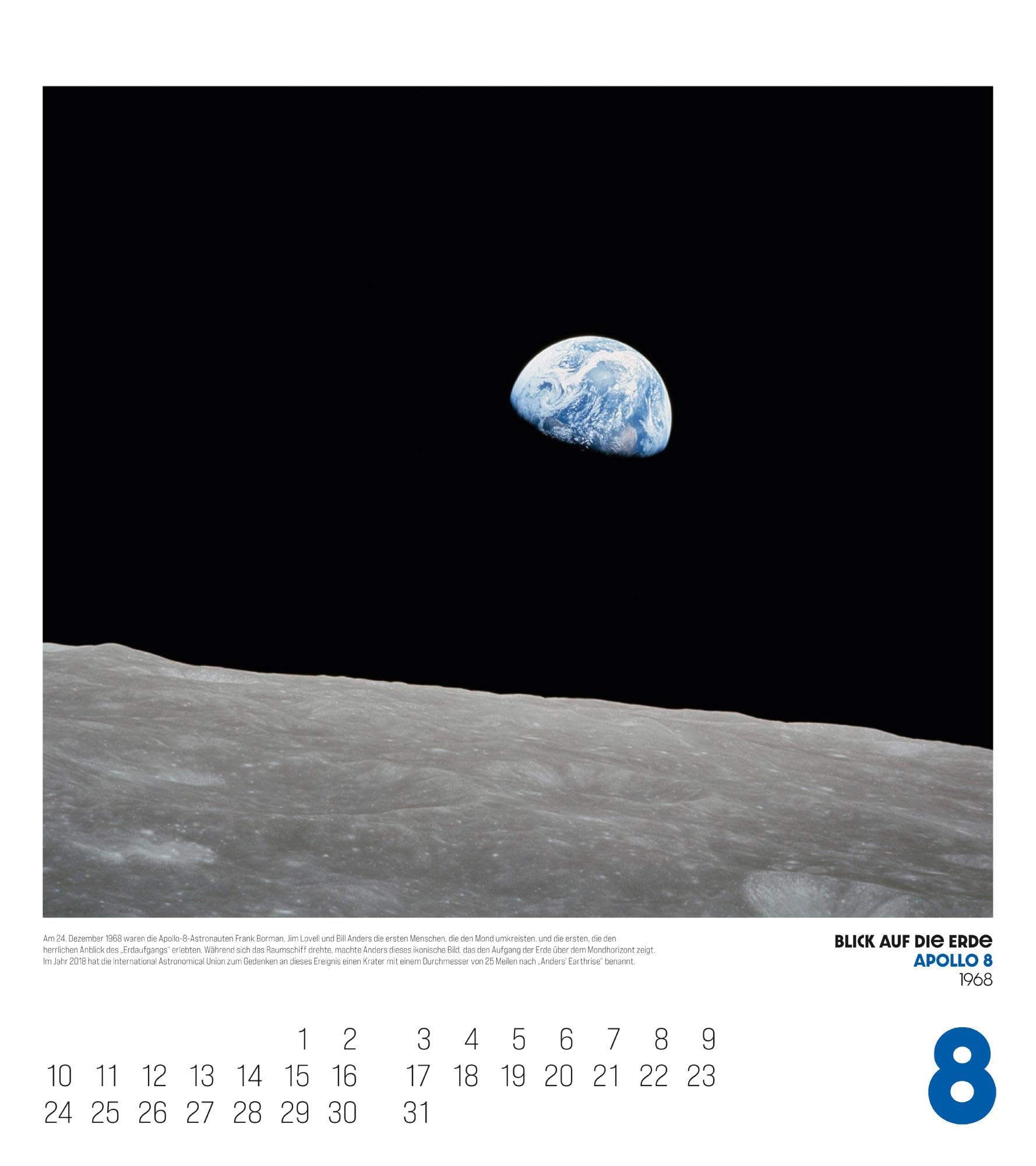 The Apollo Archives Kalender 2026 | Informativer Raumfahrt-Kalender im großen Hochformat (48x54 cm) | Analogfotografie der NASA