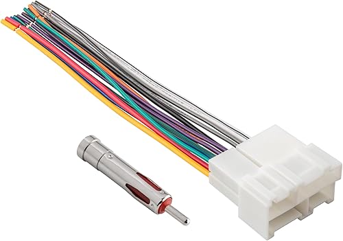 RED WOLF Arnés de cableado estéreo de repuesto para 1988-2002 GM Chevrolet GMC Buick Cadillac Radio Cable Harness Antena Adaptador Adaptador Kit de