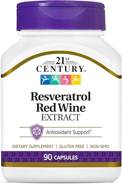 21st Century Resveratrol Red Wine Extract Capsules, 90Count