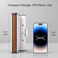 Vista 7 de Baomain Juego de manijas de puerta corredera con espaciado de agujeros de 3", de C a C, montaje en superficie con cierre de abrazadera