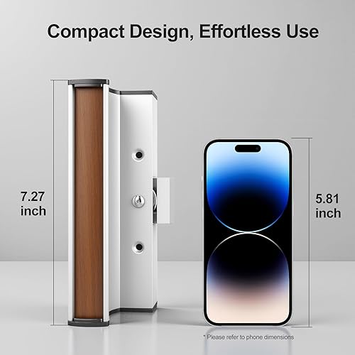 Miniatura 7 de Baomain Juego de manijas de puerta corrediza C-a-C de 3 pulgadas, reemplazo de pestillo de abrazadera de montaje en superficie para puertas