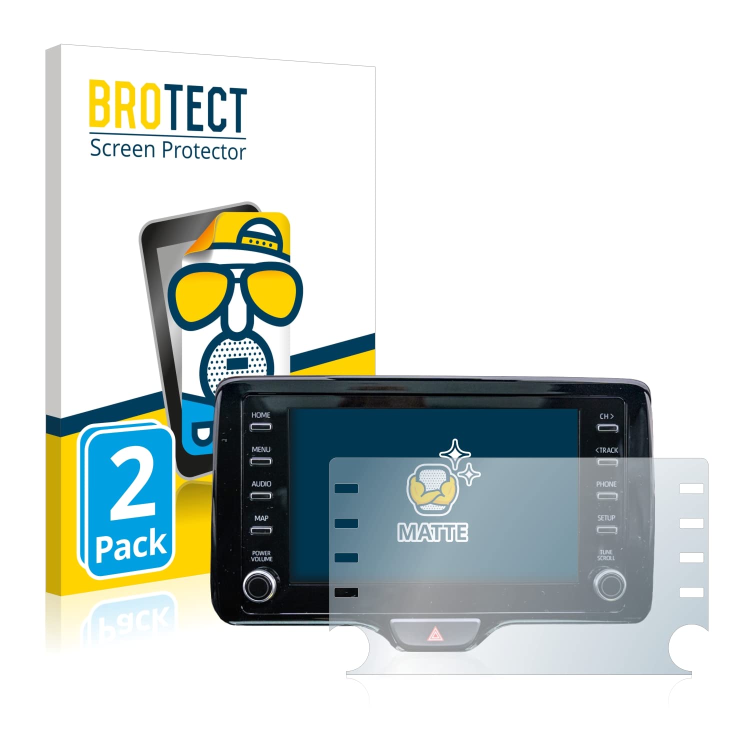 Protection D'écran Verre Mat Brotect - Pour Toyota Corolla 2023 Système Infotainment 10,5" - 5