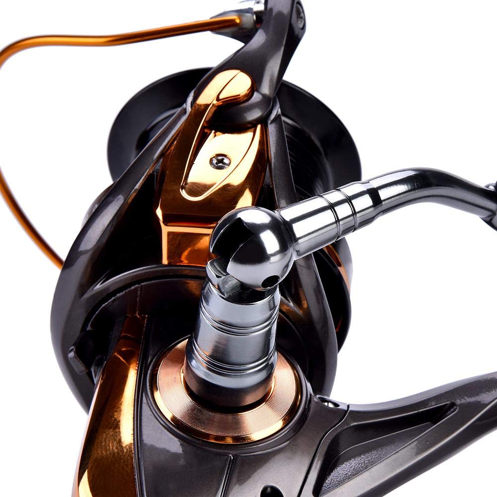 Alomejor 1 Unid Carrete de Pesca, 12 + 1BB Fundición Metálica Mar Pesca Carrete Carrete de Pesca de Alta Velocidad Spinning Tackle Accesorios