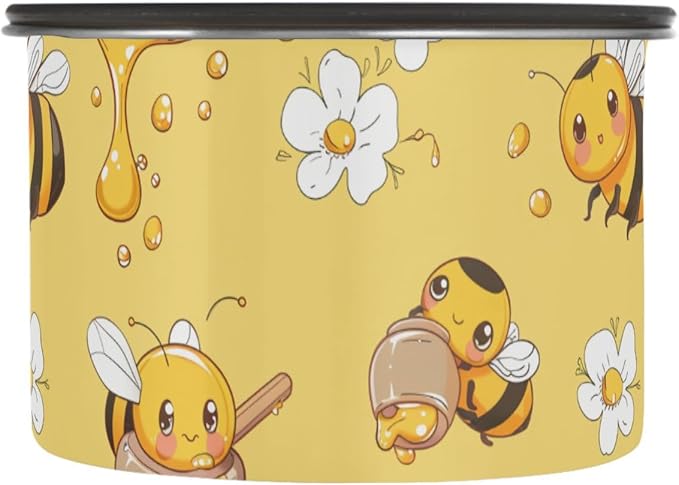 ALAZA Cute Bee Flower Airtight Coffee Bean Canister 900ml miniatura 4