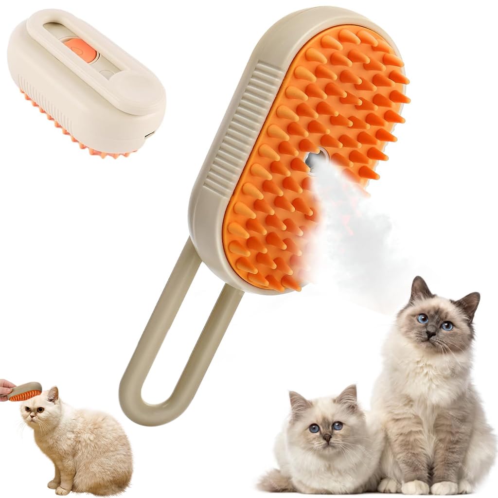 Buy Qpets® Cat Steam Brush, Cat Brush with Steam Comb for Dogs Cat Hair