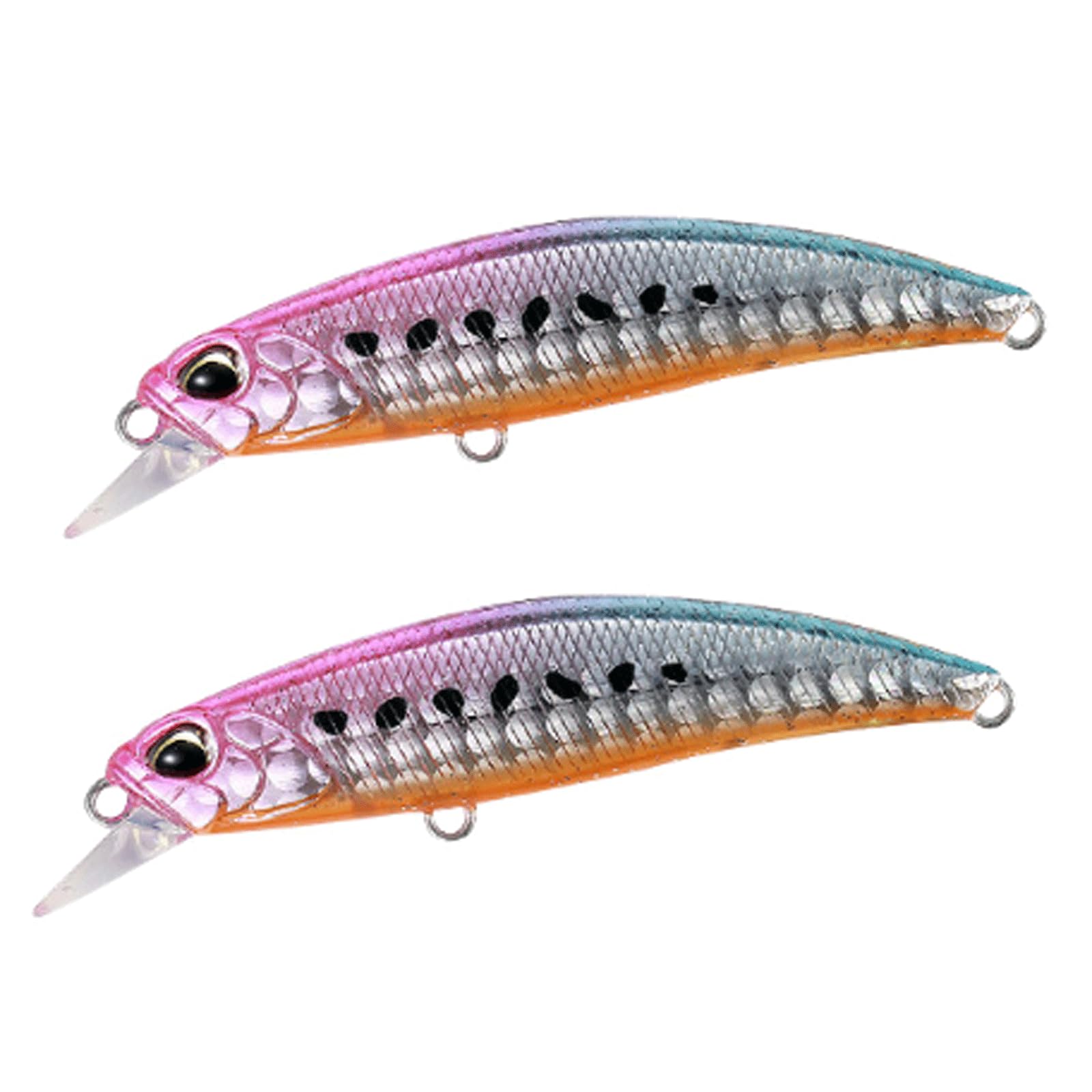 IvyLoutish Fishing Lure Bait 2 Pcs Mini Sinking Minnow Fishing Bait 60mm 6.5G Wobbler Bait Jerkbaits Peche Artificial Bait for Trout Bass Carp Fishing Fishing Tackle