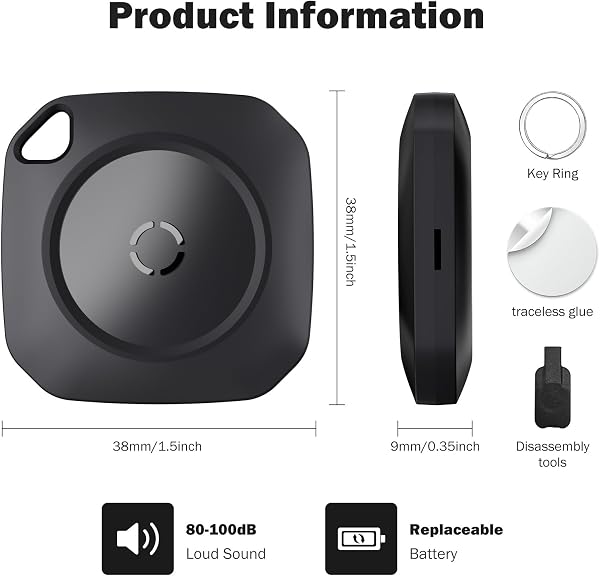 Seektain Smart Tag - Localizador de llaves para iOS, Air Tracker Tag Compatible con Apple ¿Dónde está? APP (solo iOS), buscador de llaves para maletas, viajes, carteras, equipaje, mochilas – 6 - 4