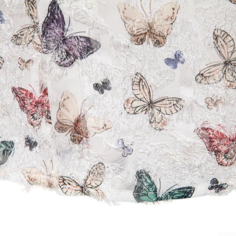 Chemise à manches longues à la mode avec motif papillon pour homme (Couleur L)