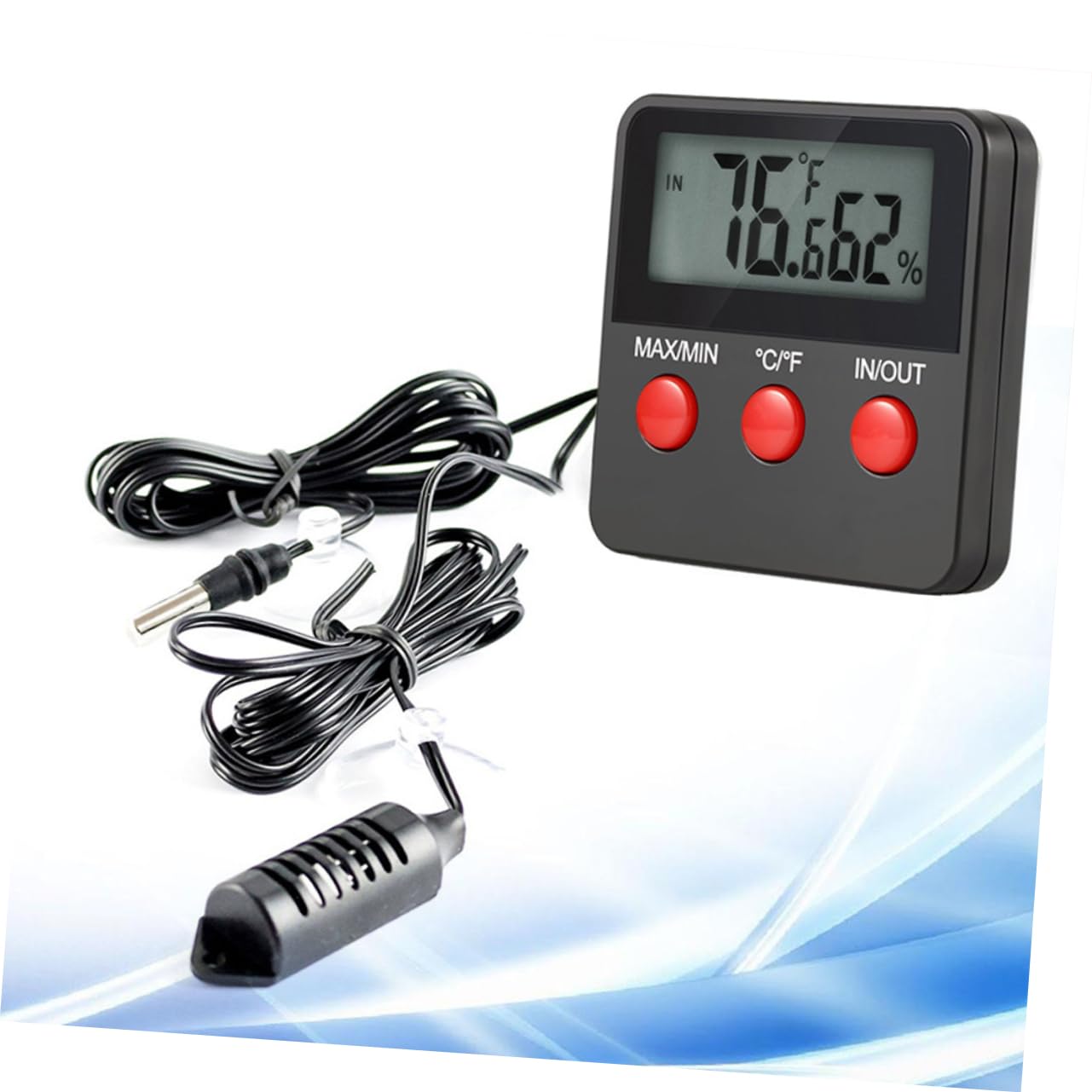 Uonlytech 3pezzi Termometro Igrometro per e Incubazione Misuratore e umidità Batteria Display LCD Portatile per e Terrari