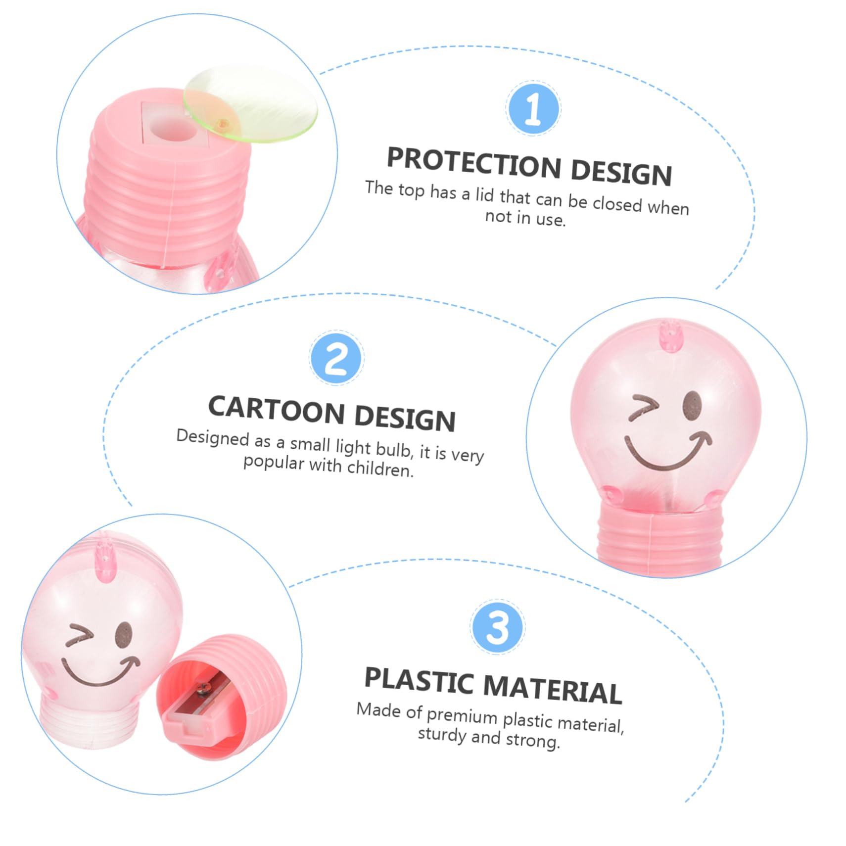 3 Sets Bleistiftspitzer in Birnenform Für Jungen Und Mädchen Tragbarer Mini-anspitzer Im Cartoon-design Für Schüler 10 Stück * 3