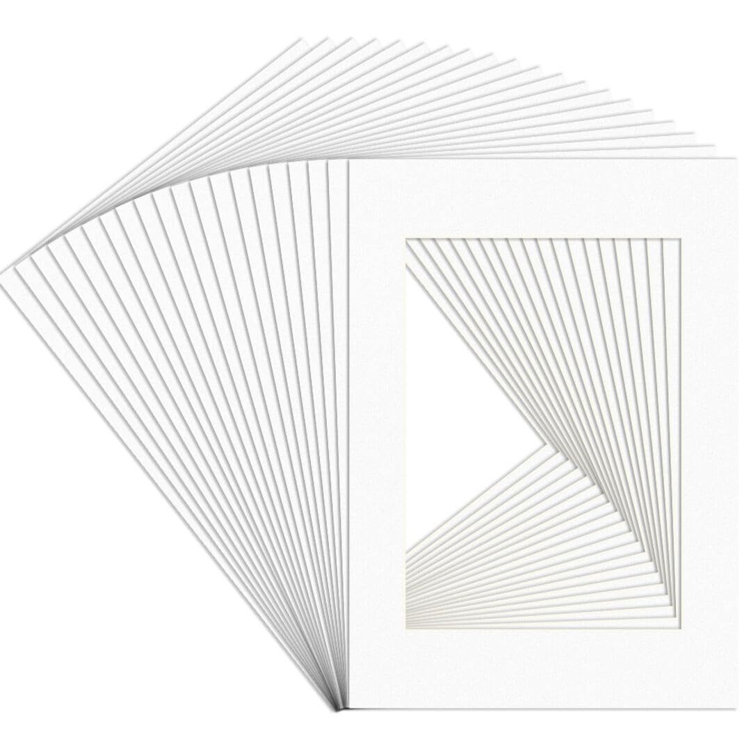 Procut Global White A3 Picture Mounts - Fits A4 Photo Size