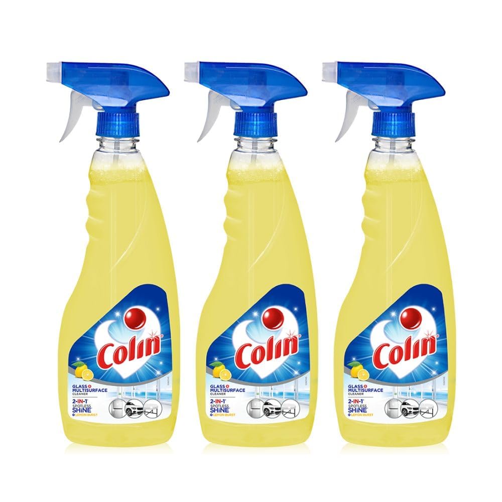 Colin Glass and Surface Cleaner Liquid Spray |Indias #1 Glass Cleaner | Glass Cleaner for Car, Kitchen and Home Surfaces | New Lemon Fragrance (Pack of 3) (B0CFLNBHB7) Amazon Price History, Amazon Price Tracker