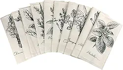 Kit 5 Panos De Prato Crú Extra Rústico Coleção Temperos