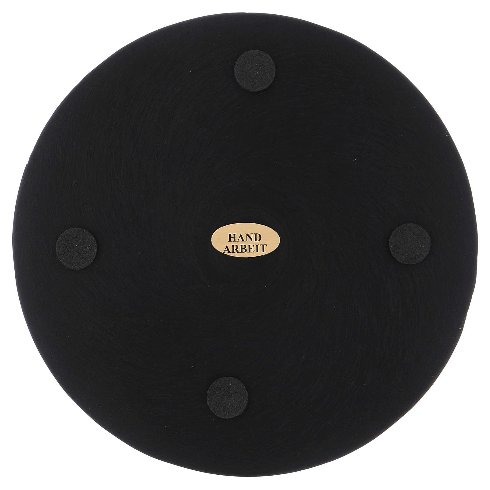 Candle Holder Plated in Black Aluminium 14 cm