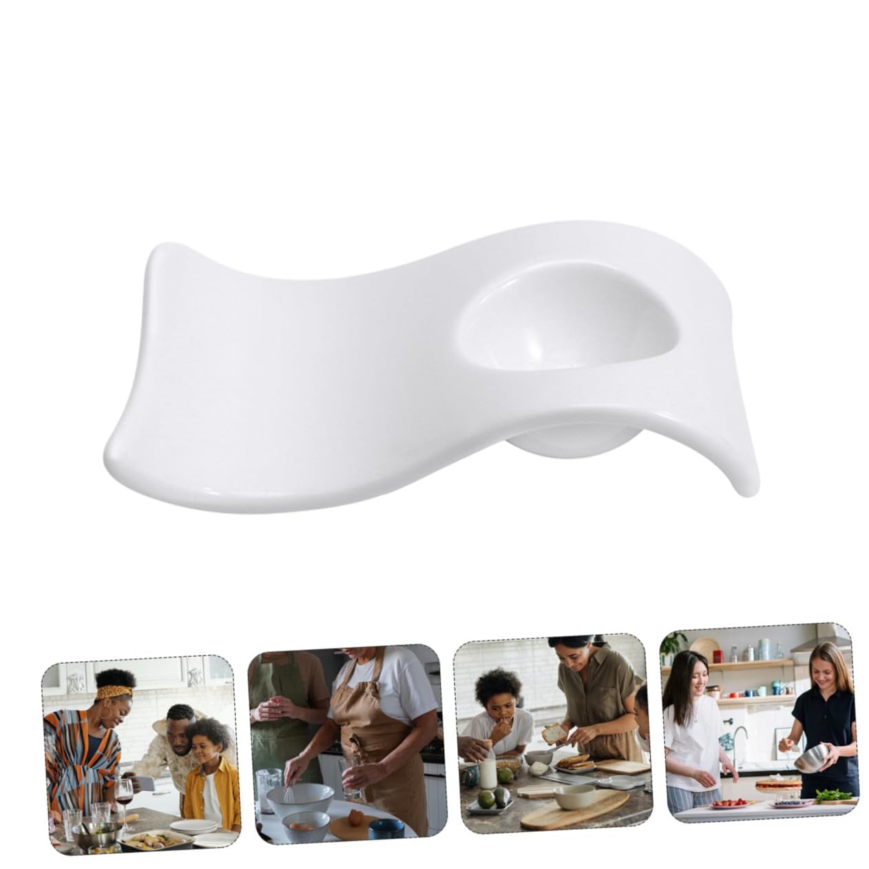Toyvian Supports Œufs en Céramique Blanc 6 Pièces Assiettes Œufs Modernes et Élégantes pour Servir Mini Apéritifs sur Table