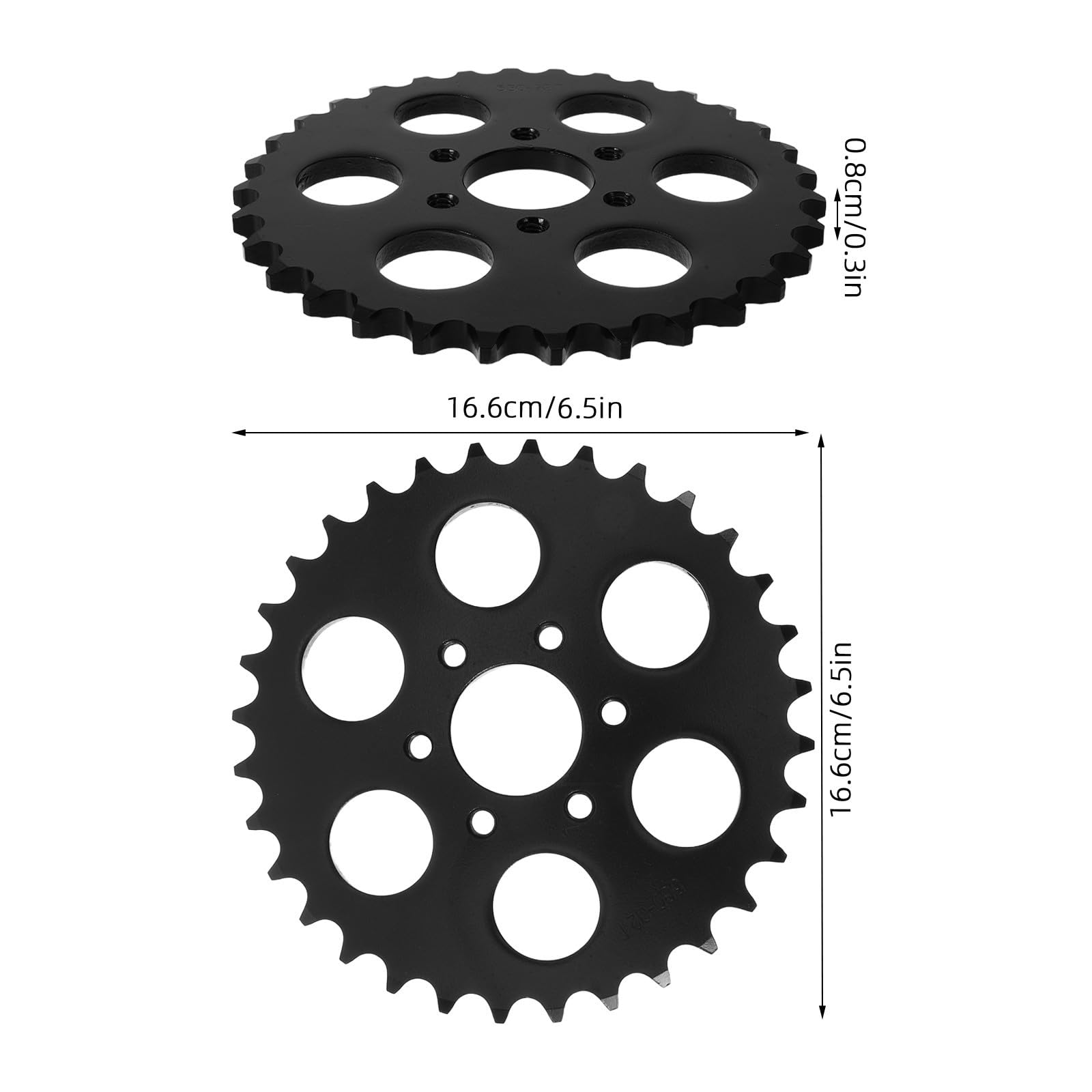 Schwarzes Stahl Kettenritzel mit 32 Zähnen für Quad Bike und Dirt Bike Stabile Offroad Leistung und Einfache Montage mit 6 M8 Löchern und 37mm Bohrung