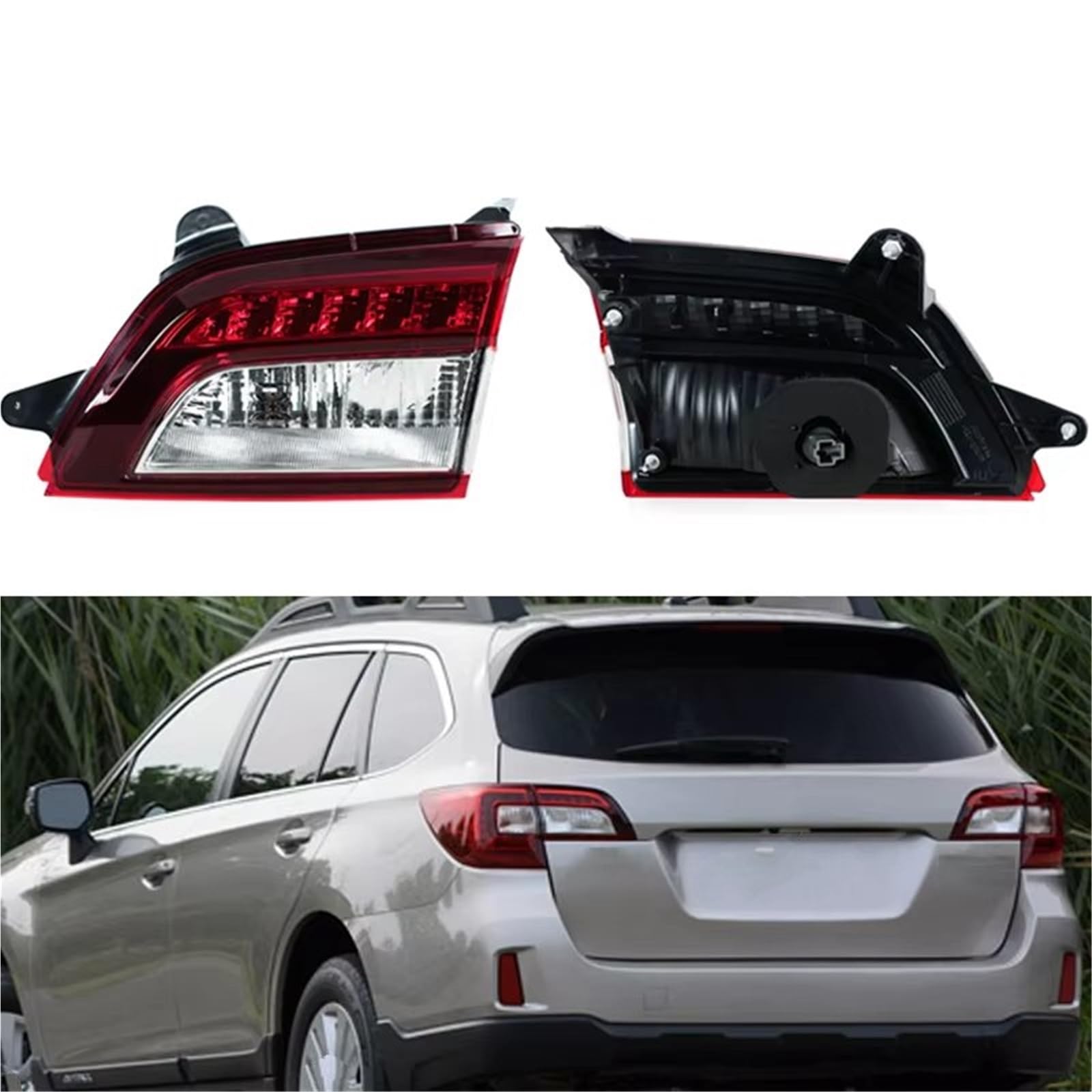Genérico Piloto Trasero Para Subaru Para Outback 2015 2016 2017 2018 2019 2020 Parachoques Trasero Coche Luz Trasera Interior Freno Carcasa Accesorios Luz Trasera Coche(Inside Left)