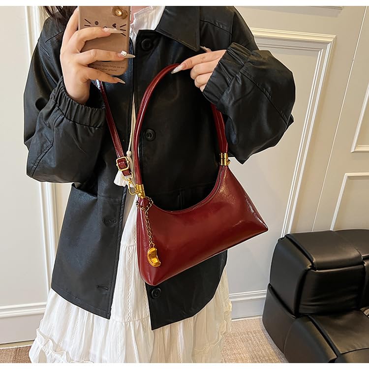 Image of NEBIL Shoulder Bag for Women Small Vintage Shoulder Purse Handbags Retro Purse Cute Clutch Hobo Underarm Bag (Silver)