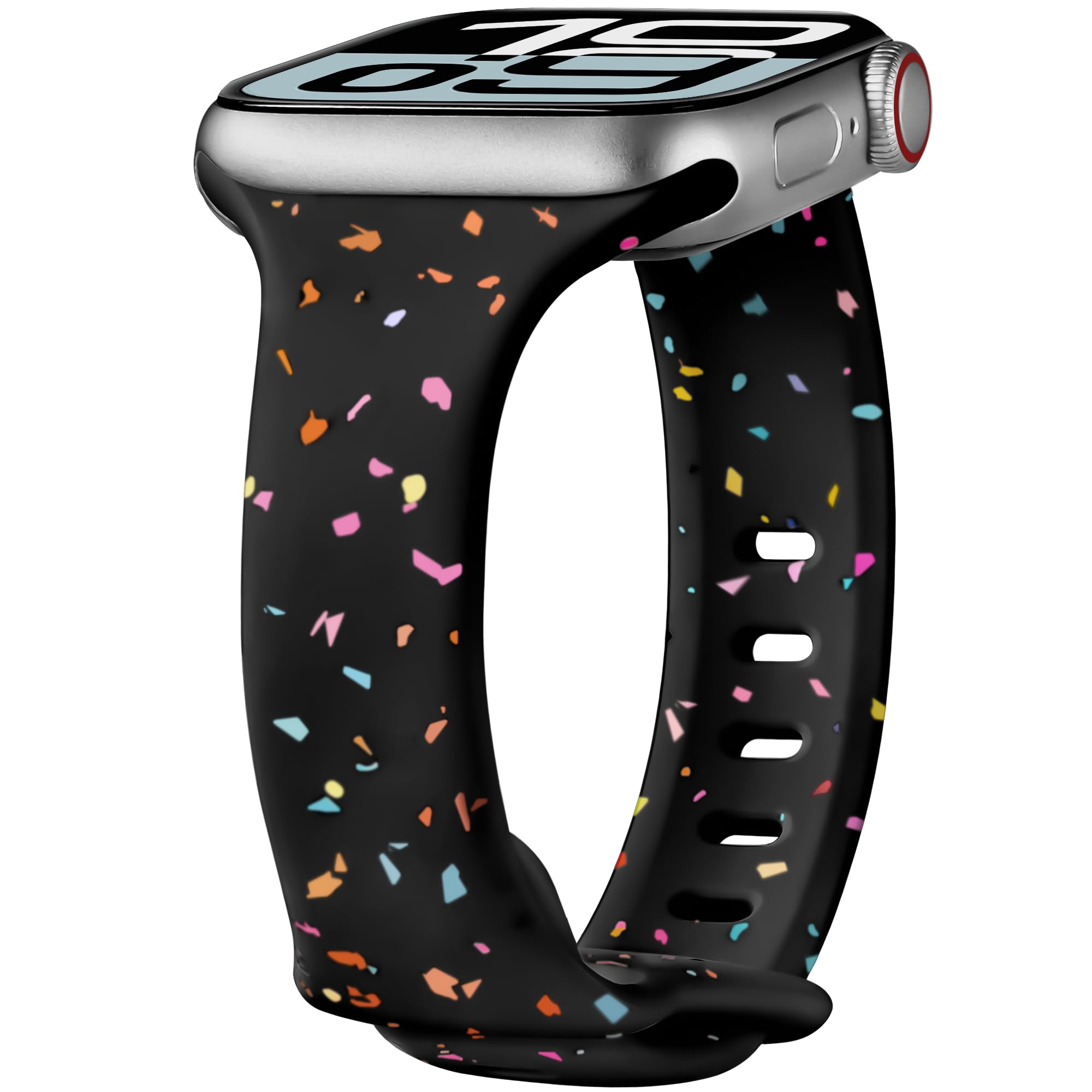 Melyis Thin Sport Silicone Band for Apple Watch Bands for Women 40mm 41mm 38mm 42mm-S10, Slim Dressy Waterproof Recycled Plastic iWatch Bands for