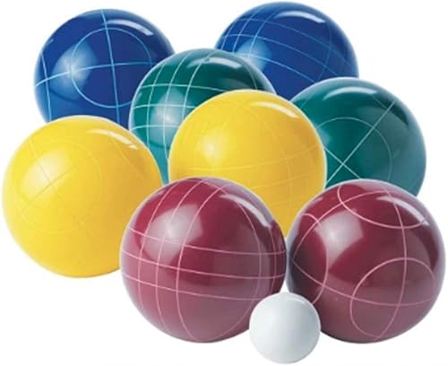 Franklin Sports - Juego de 8 bolas de bocha para todo tipo de clima y 1 pallino para jugar en la playa en el pasto del patio trasero o en una fiesta
